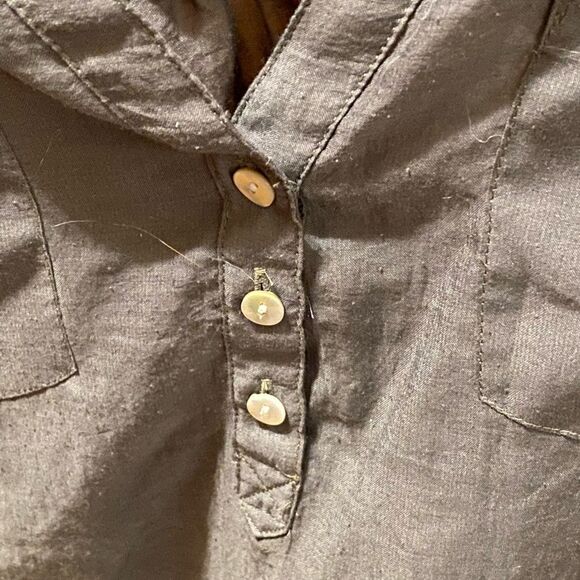 Express brand army green Henley top size large - Picture 3 of 6